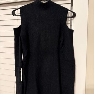 Black Cold Shoulder Sweater